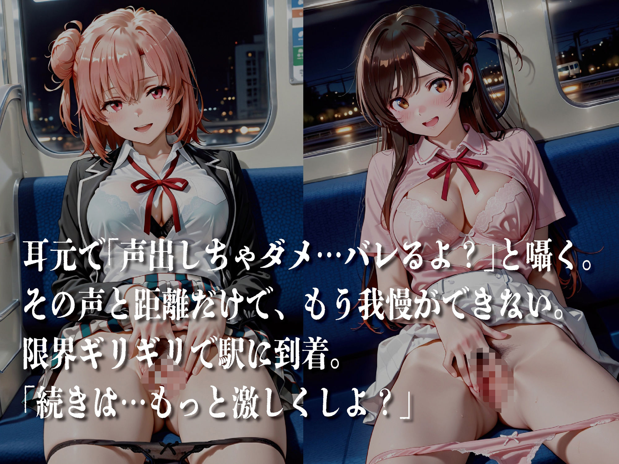 声出し禁止-挑発車両で絶頂我慢-【豪華CG500枚収録】 画像1