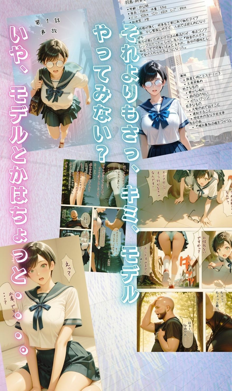 【純朴巨乳美少女パイズリ編】水着撮影会のはずが、いつのまにかおぢさんち〇ぽに沼る話part2 画像2