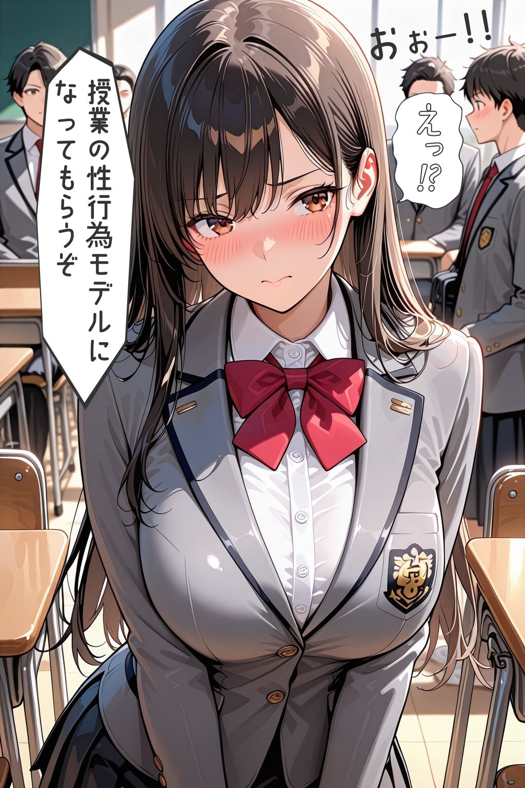 孕ませ学園  遅刻女子を保健の授業と称して公開性指導 画像7