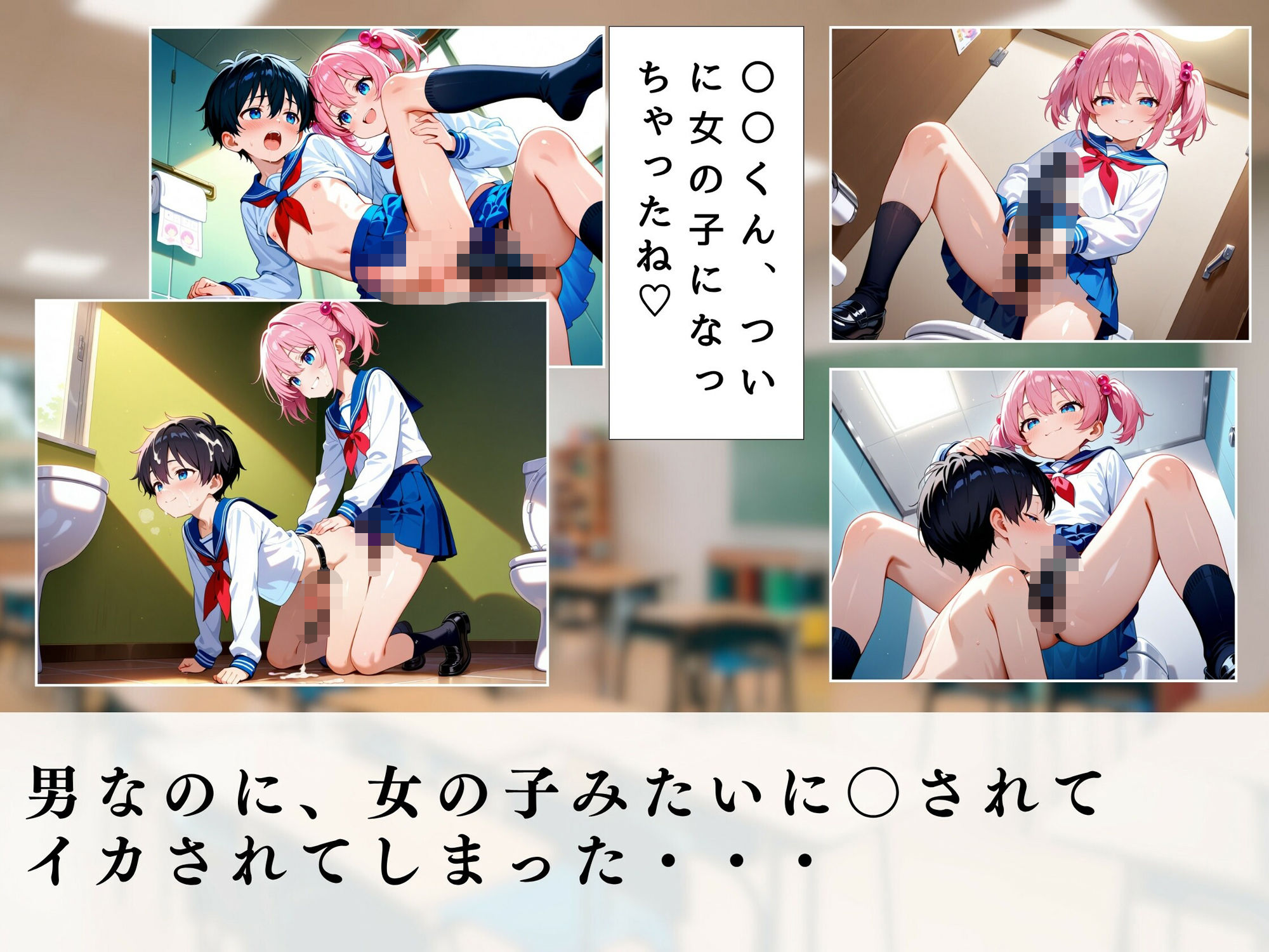 【エロ漫画】つるぺた女子校生たちの逆レ男犯4