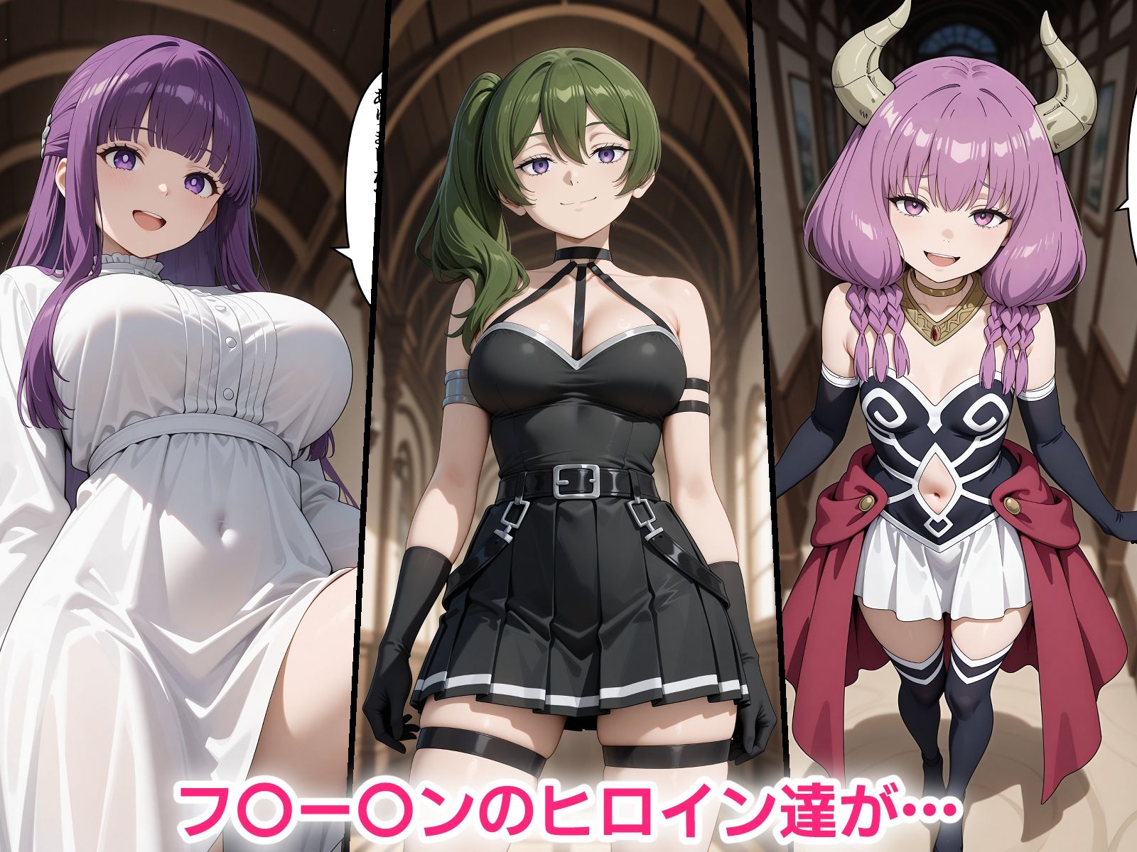 催●おじさんに寝取られる魔族と魔法使いの三人〜全員メス堕ち・孕ませ〜 画像1