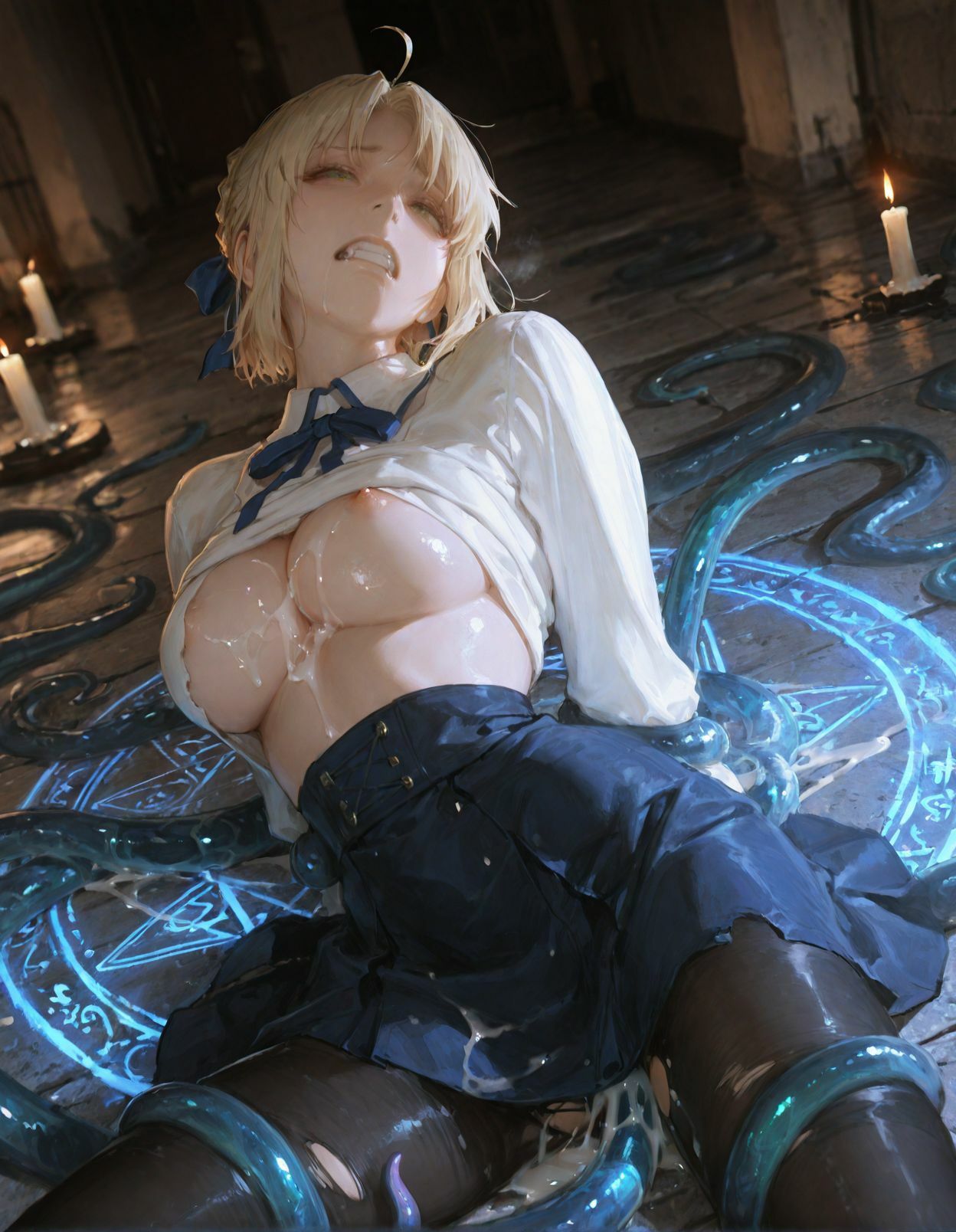 触手少女 -Fa●e_stay night-  -英霊召喚失敗編- サンプル2