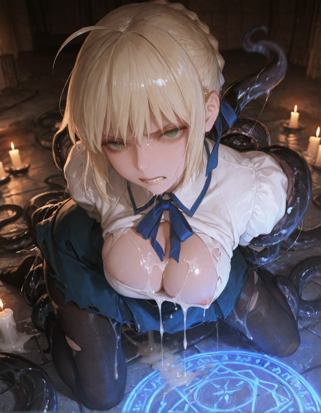 触手少女 -Fa●e_stay night-  -英霊召喚失敗編- サンプル4