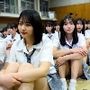 ローアングルカメラ JK 盗撮 全校集会 体育館 学生 制服少女 青春 日常