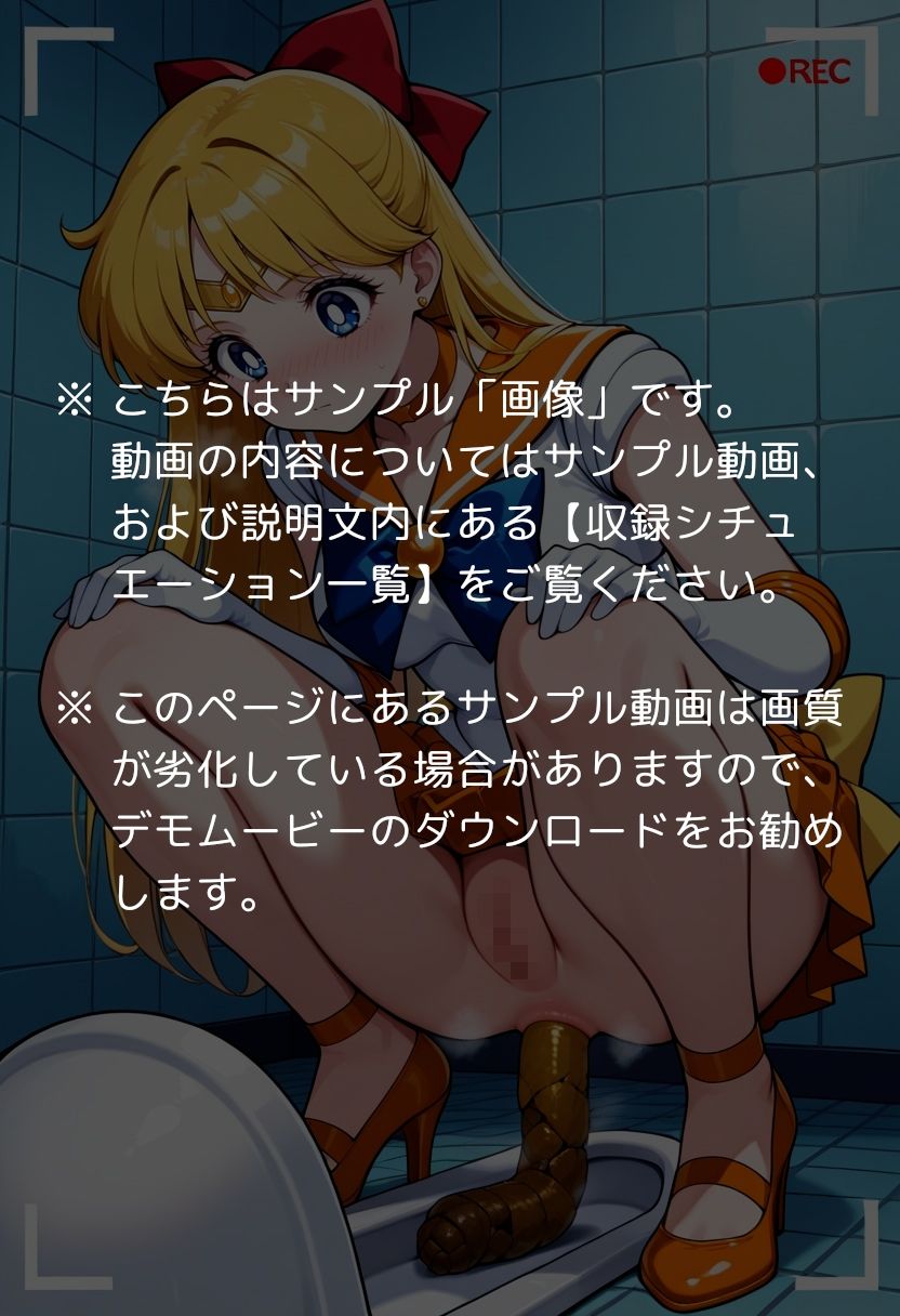 サンプル画像1:セー●ームーン【エロ動画】 〜どんなに可愛い美少女戦士も、トイレに行けばウンコする〜(reapersthighs) [d_706791]
