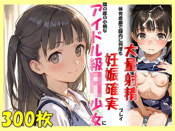 d_706797｜隣の席の小柄なアイドル級ロリ少女に、体育倉庫で膣内に何度も大量射精 妊娠確実プレイ【sexy人工智慧】