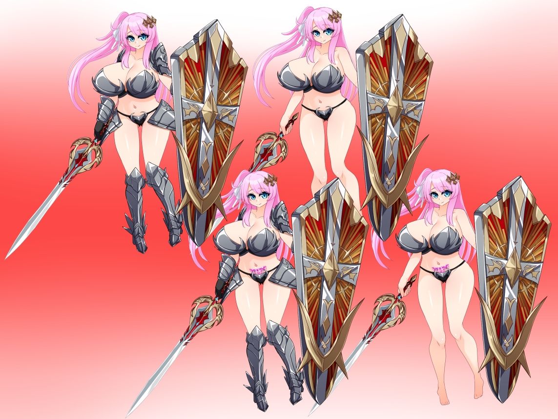 サンプル画像4:立ち絵素材 盾の騎士(水の木) [d_706812]