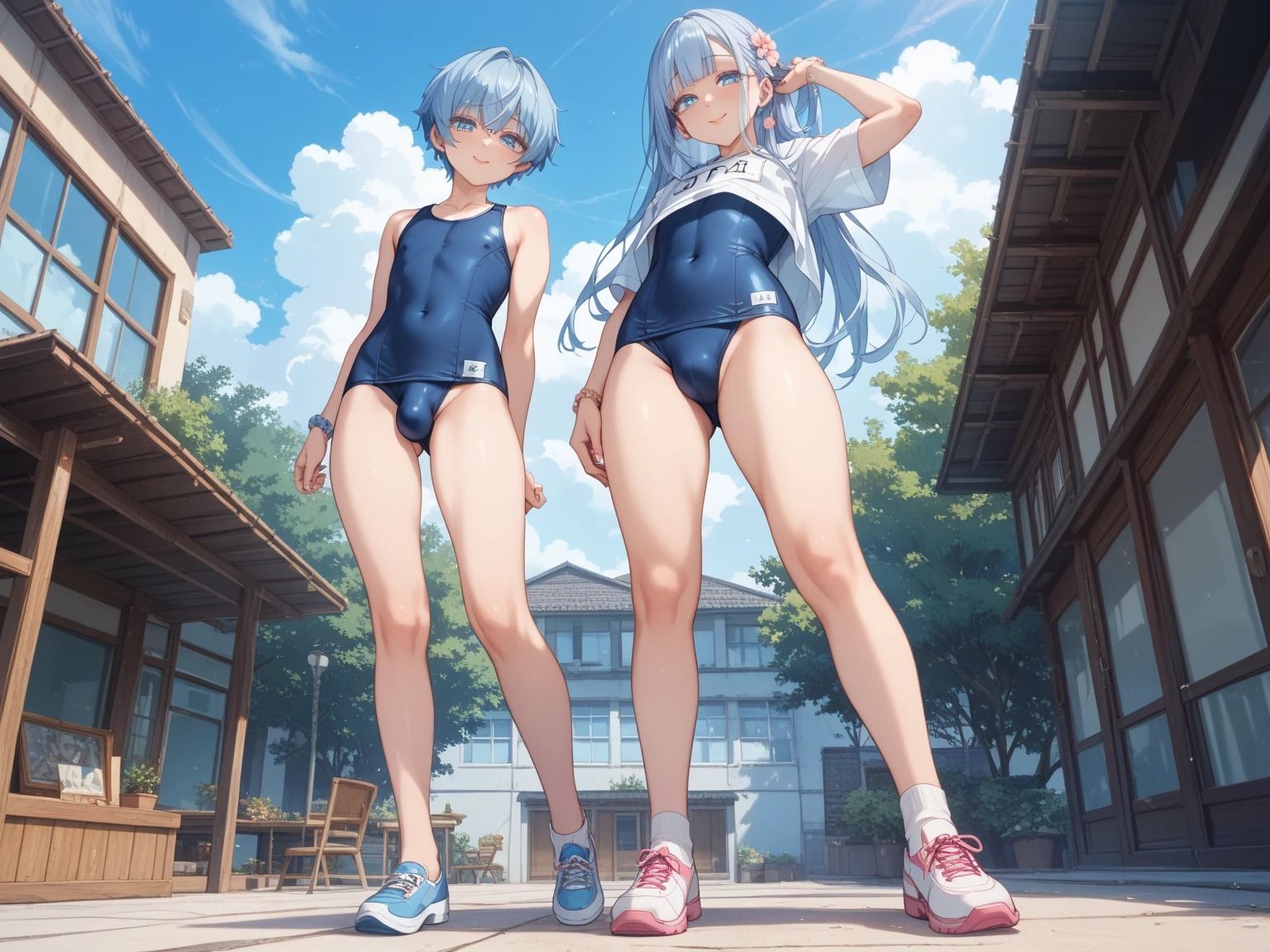 男の娘×フェチ特化 ぴたコスこれくしょん スク水ver 画像1