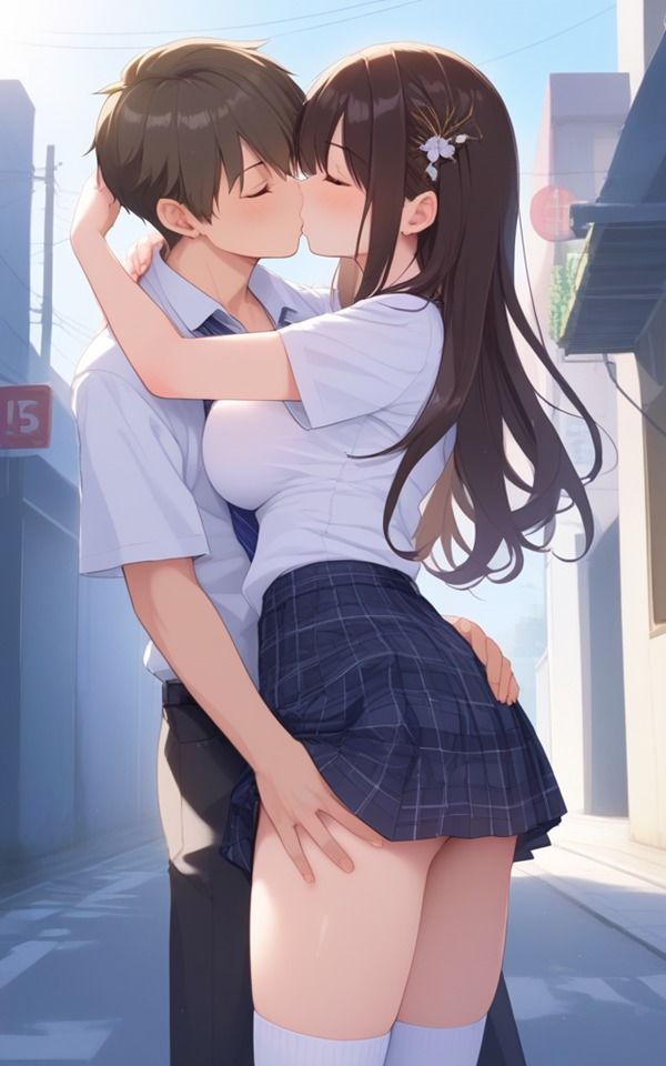 路地裏の爆乳淫乱少女 画像2