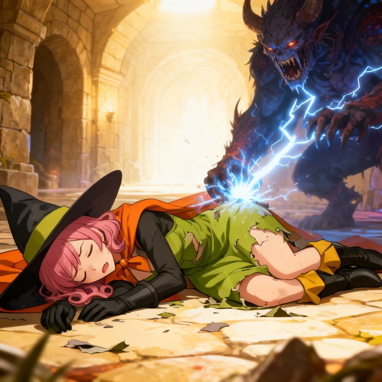 勇者一行全滅…魔物に凌●される女魔法使い・戦士・盗賊・魔物使い 画像1