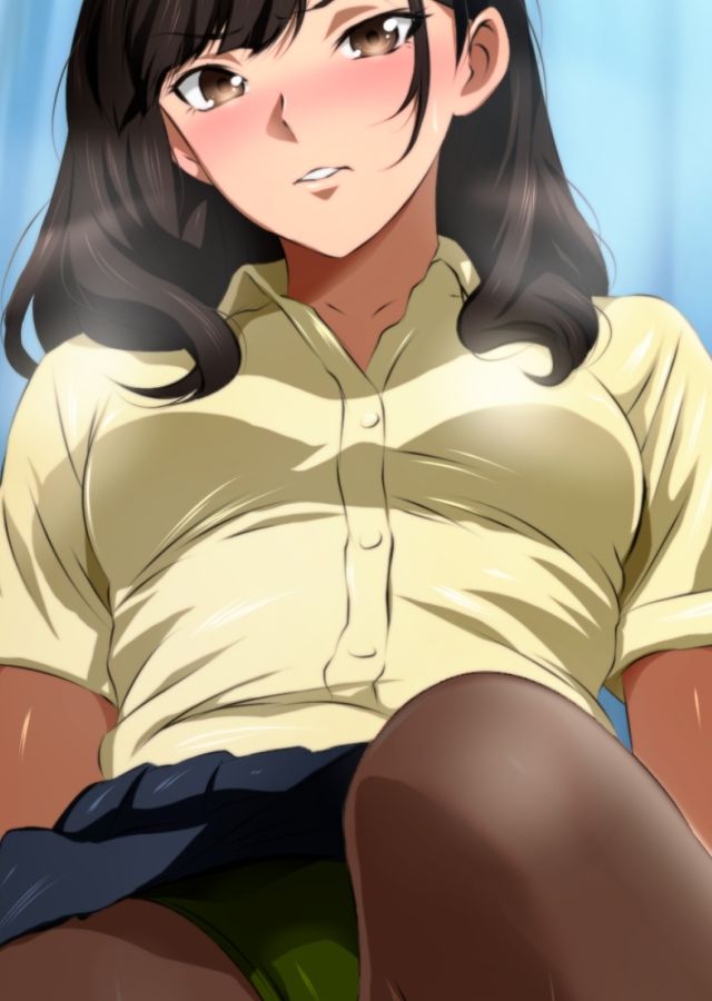 ローアングルお嬢様 越嶋伊織と制服ブルマ黒タイツ 画像8