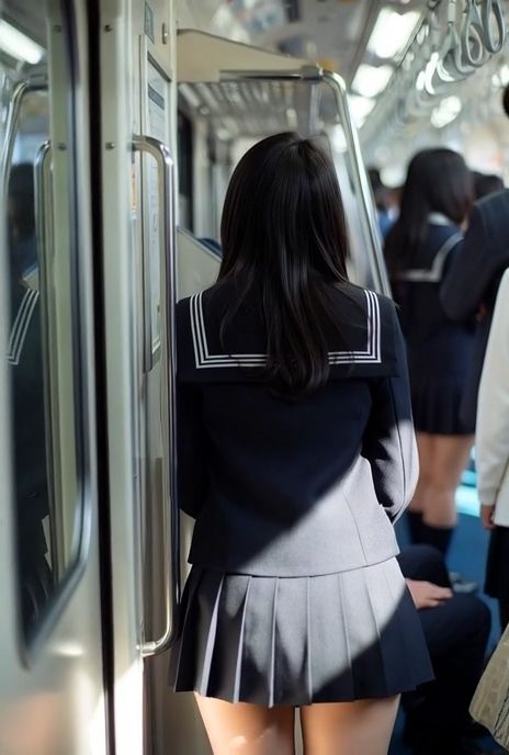 盗撮風動画 vol.2 女子校生通学電車編 画像1