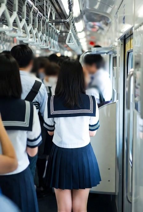 盗撮風動画 vol.2 女子校生通学電車編 画像5