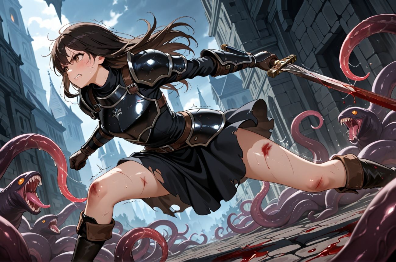 【エロ漫画】●少女騎士●敗北●触手● ダスクバウンド・ナイト1