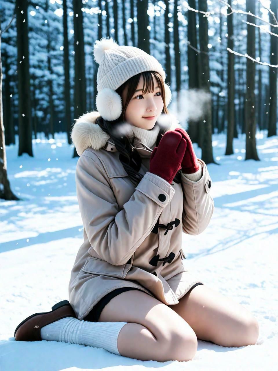 セックス雪の中(411枚)【実写系AI超リアルCG集ult】 画像1