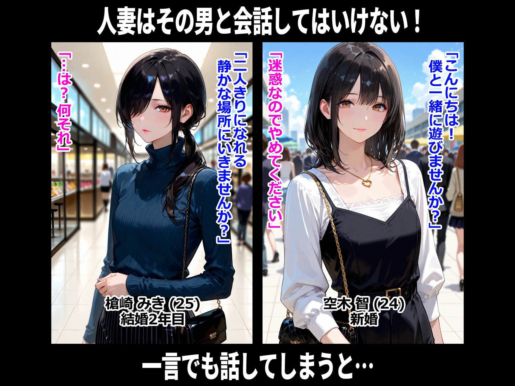 ちっぱい人妻はその男と会話してはいけない 即堕ち2コマ