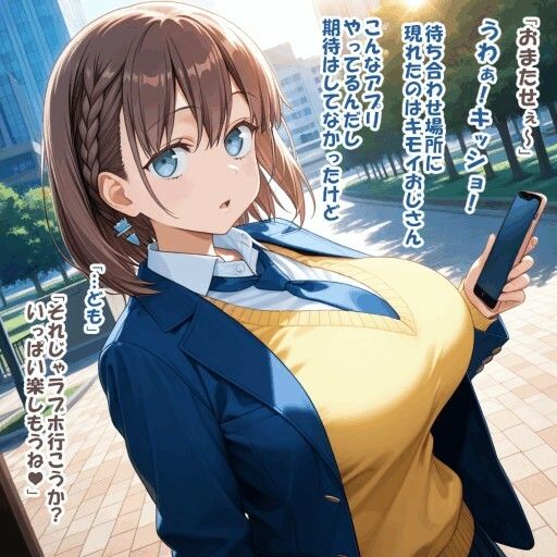 サンプル画像4:パイズリ異能力おじさん  パイズリンクアプリ 編(karinon屋) [d_707903]