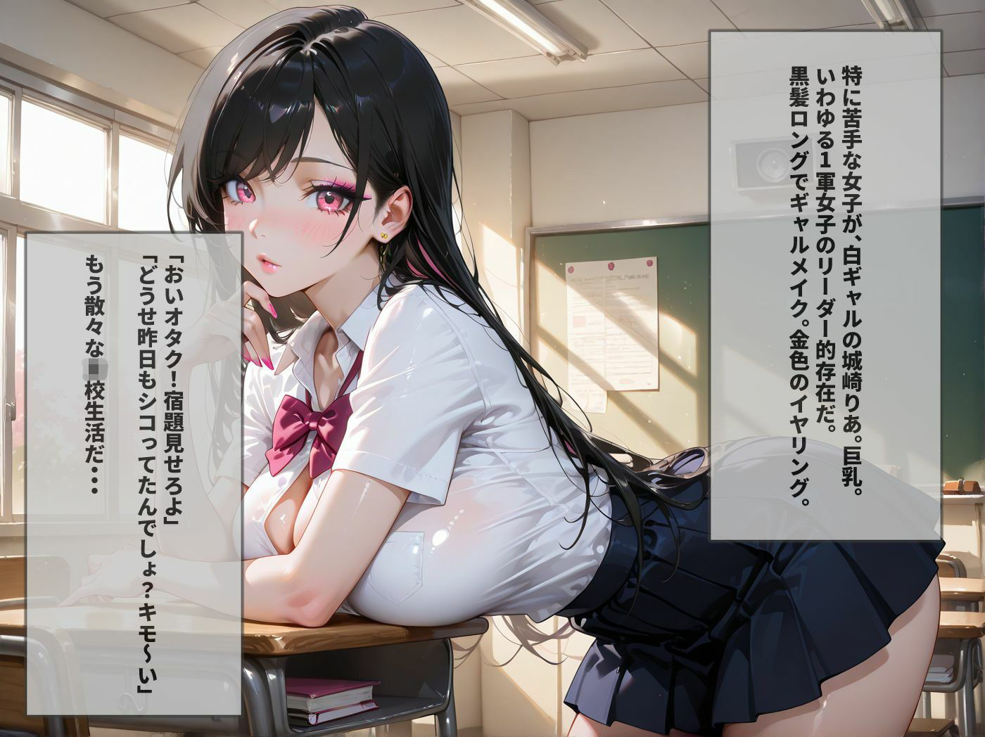 生意気な白ギャル巨乳の弱み握ってオタクの僕がわからせてやったw 画像2