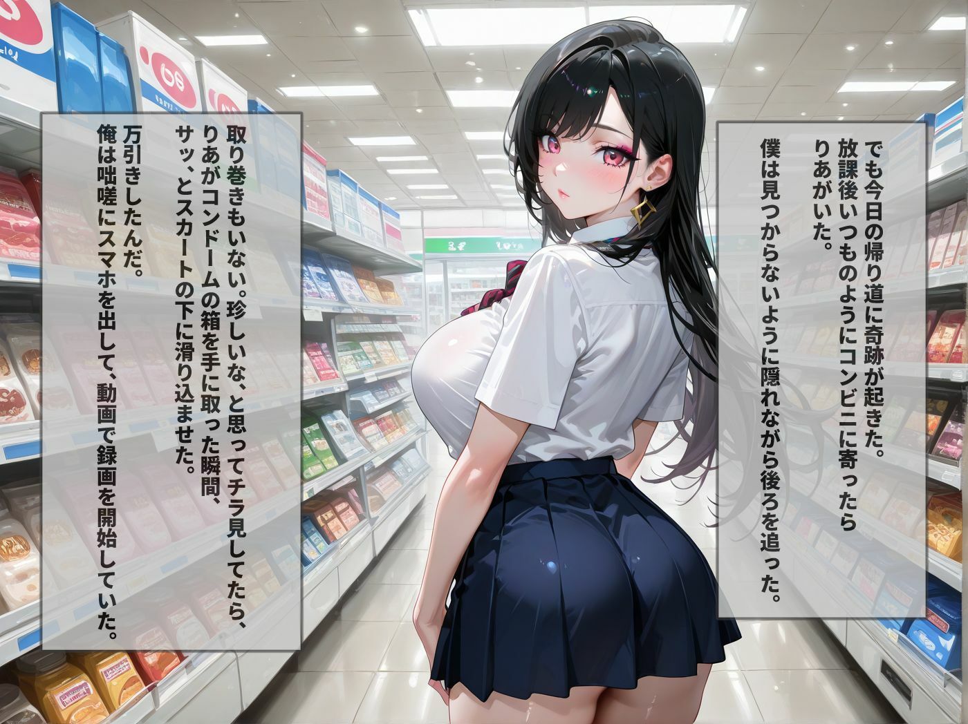 生意気な白ギャル巨乳の弱み握ってオタクの僕がわからせてやったw 画像3