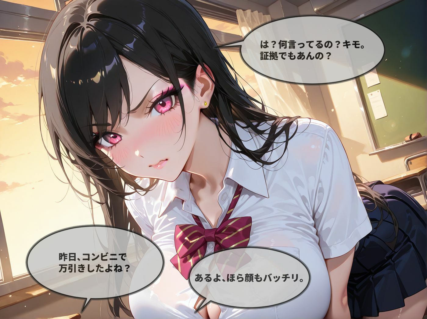 生意気な白ギャル巨乳の弱み握ってオタクの僕がわからせてやったw 画像5