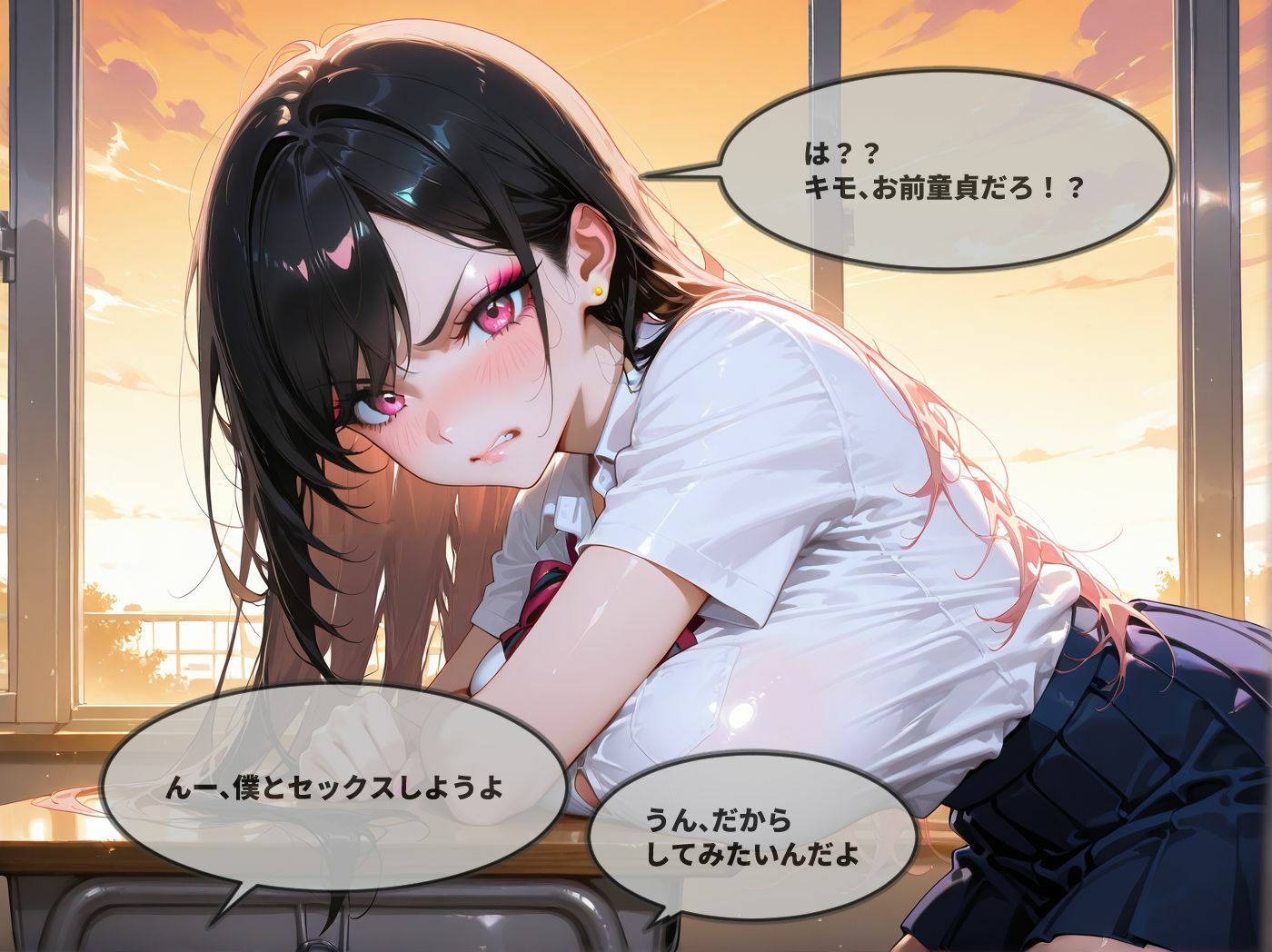 サンプル画像6:生意気な白ギャル巨乳の弱み握ってオタクの僕がわからせてやったw(ぴくぴくらんど) [d_707904]