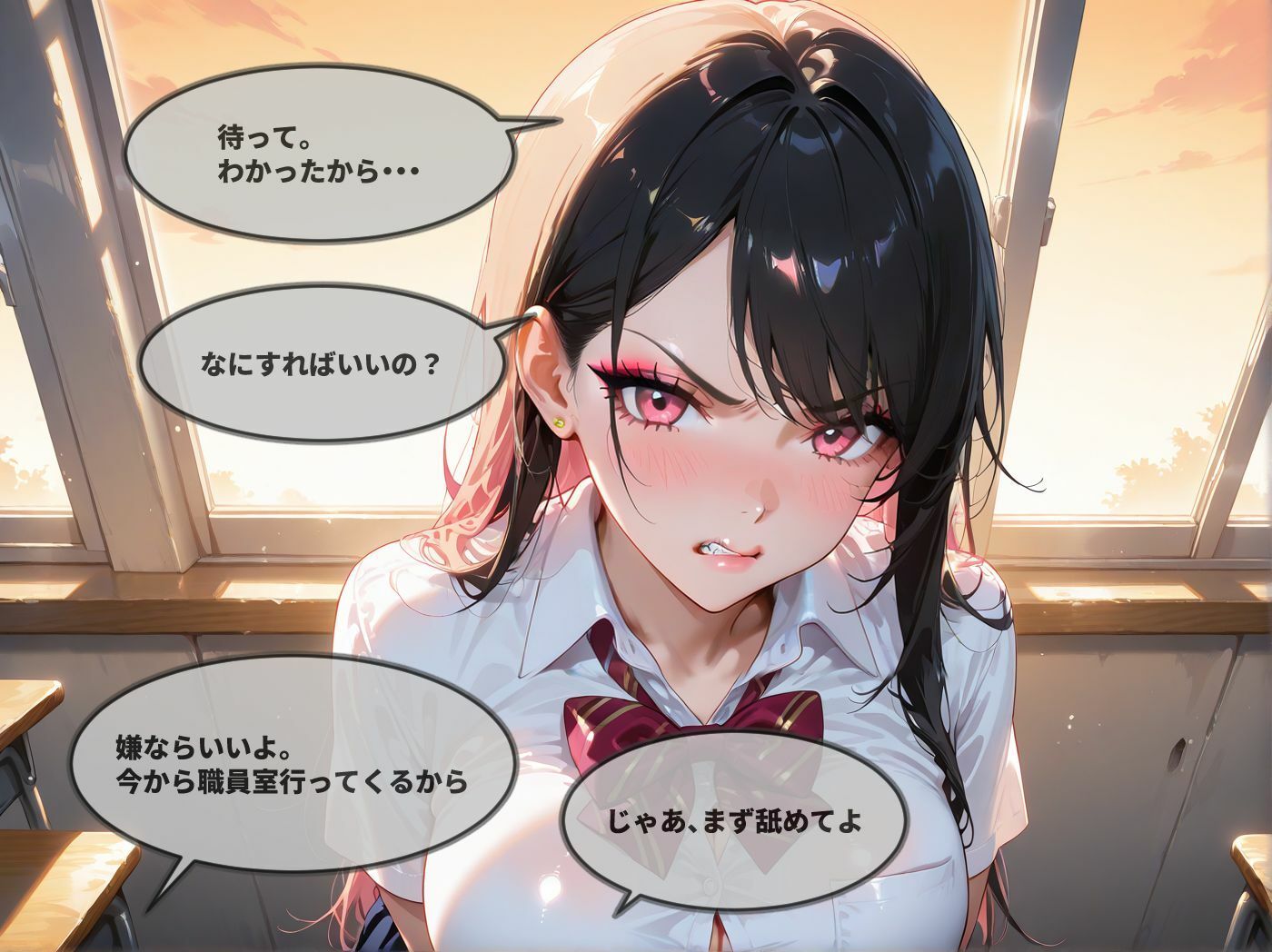 生意気な白ギャル巨乳の弱み握ってオタクの僕がわからせてやったw 画像7