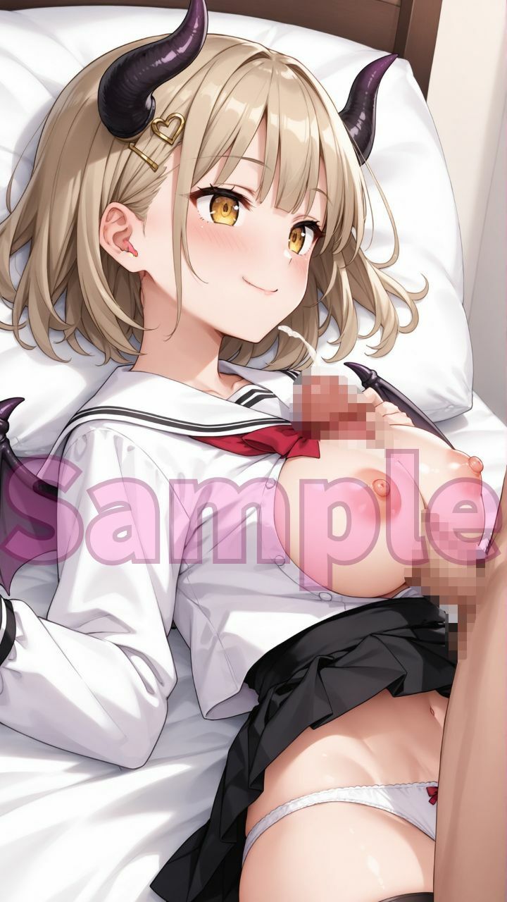 サンプル画像1:淫乱サキュバス女子校生は性欲を満たしたいだけ！(楽園への誘い) [d_707937]