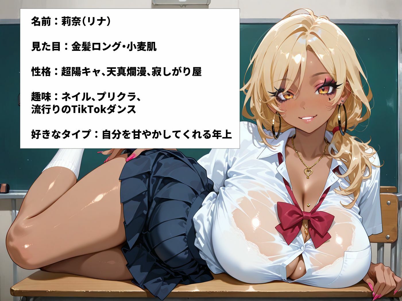 サンプル画像1:爆乳黒ギャルJKを順番に呼び出していいなり性教育(爆乳クラブ) [d_708053]