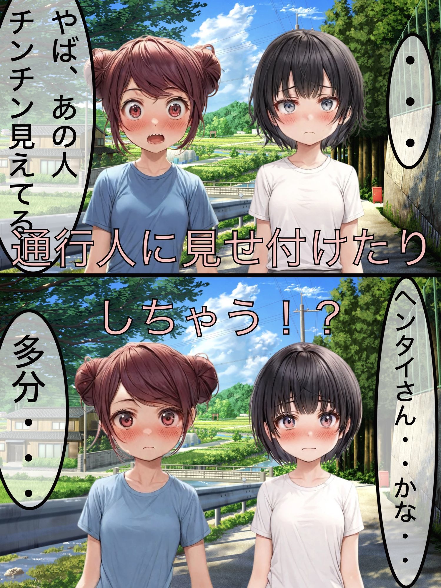 【エロ漫画】家の窓から露出！！3