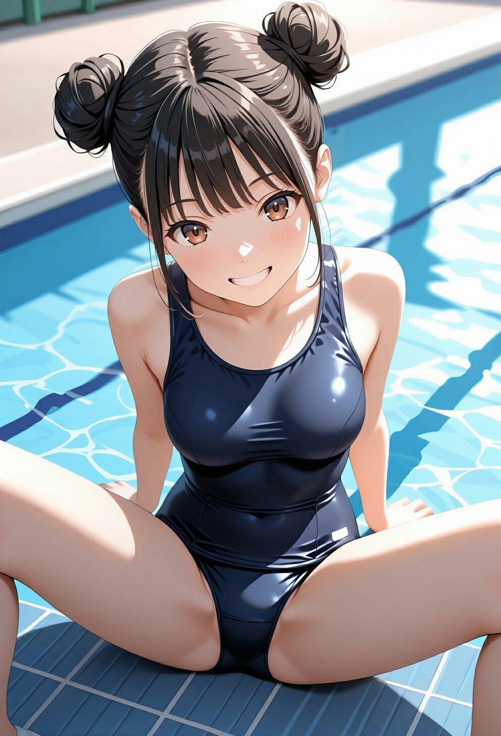 禁断の放課後 教室×プール×秘密の帰宅部 活発お団子結びの少女 画像5