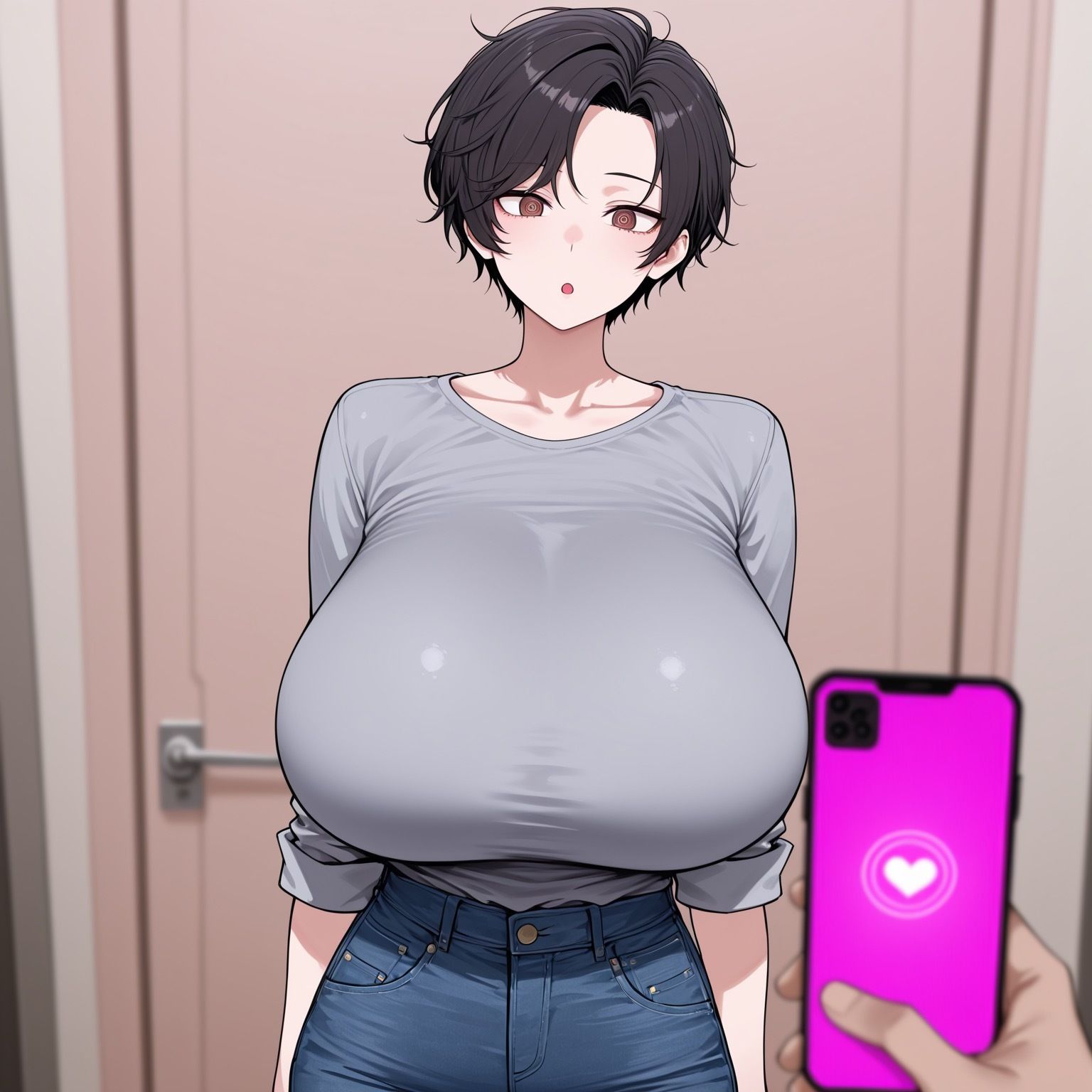 短髪爆乳ママと催●アプリおじさんがいちゃラブ孕まセックスする話 画像8