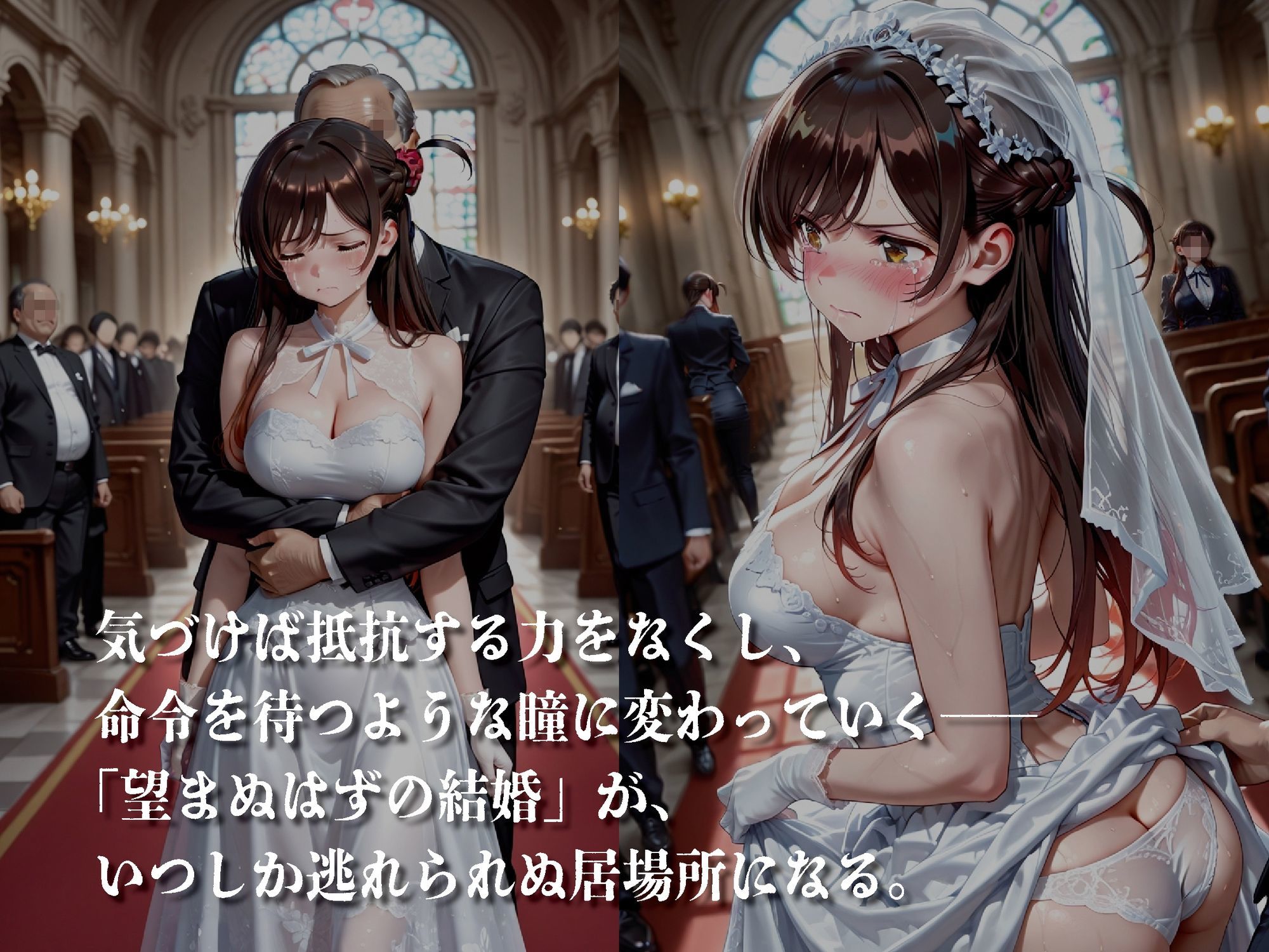 サンプル画像1:望まぬ結婚 ―式場で始まる合意の支配契約―【豪華CG500枚収録】(奪われた純愛) [d_708644]