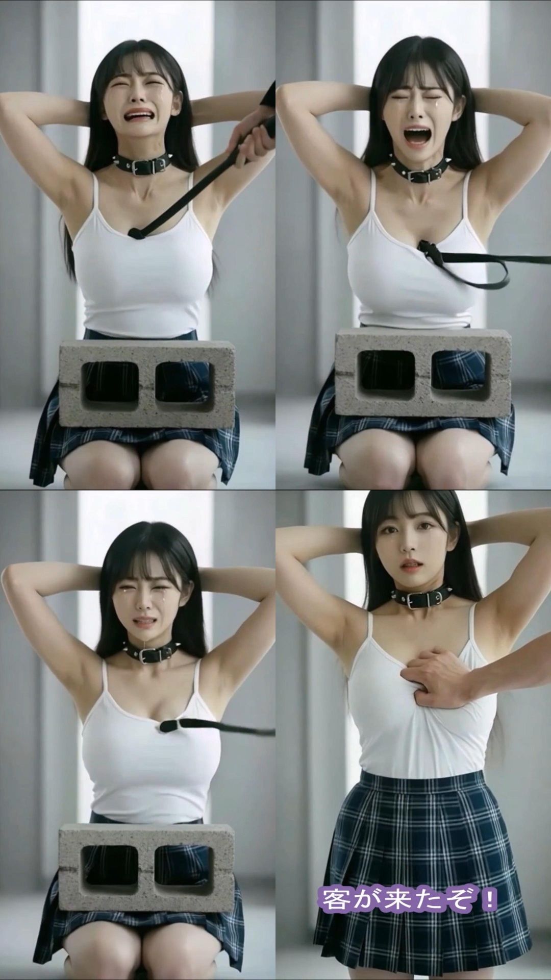 サンプル画像6:実写系！何でも言う事ききます誓わされた女子校生のお仕置き体罰調教SEX動画(浜辺  竜) [d_708701]