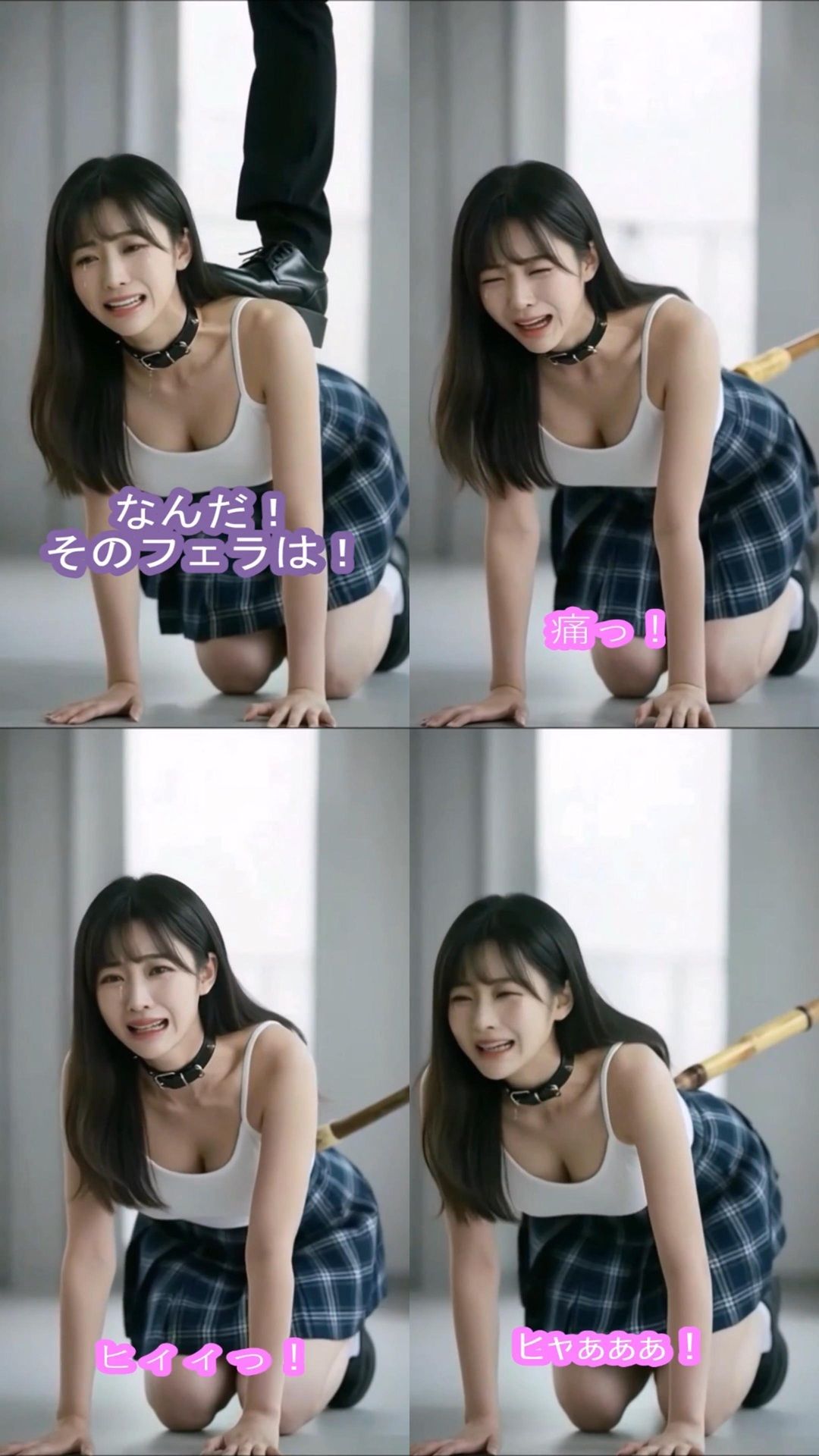 実写系！何でも言う事ききます誓わされた女子校生のお仕置き体罰調教SEX動画 画像8