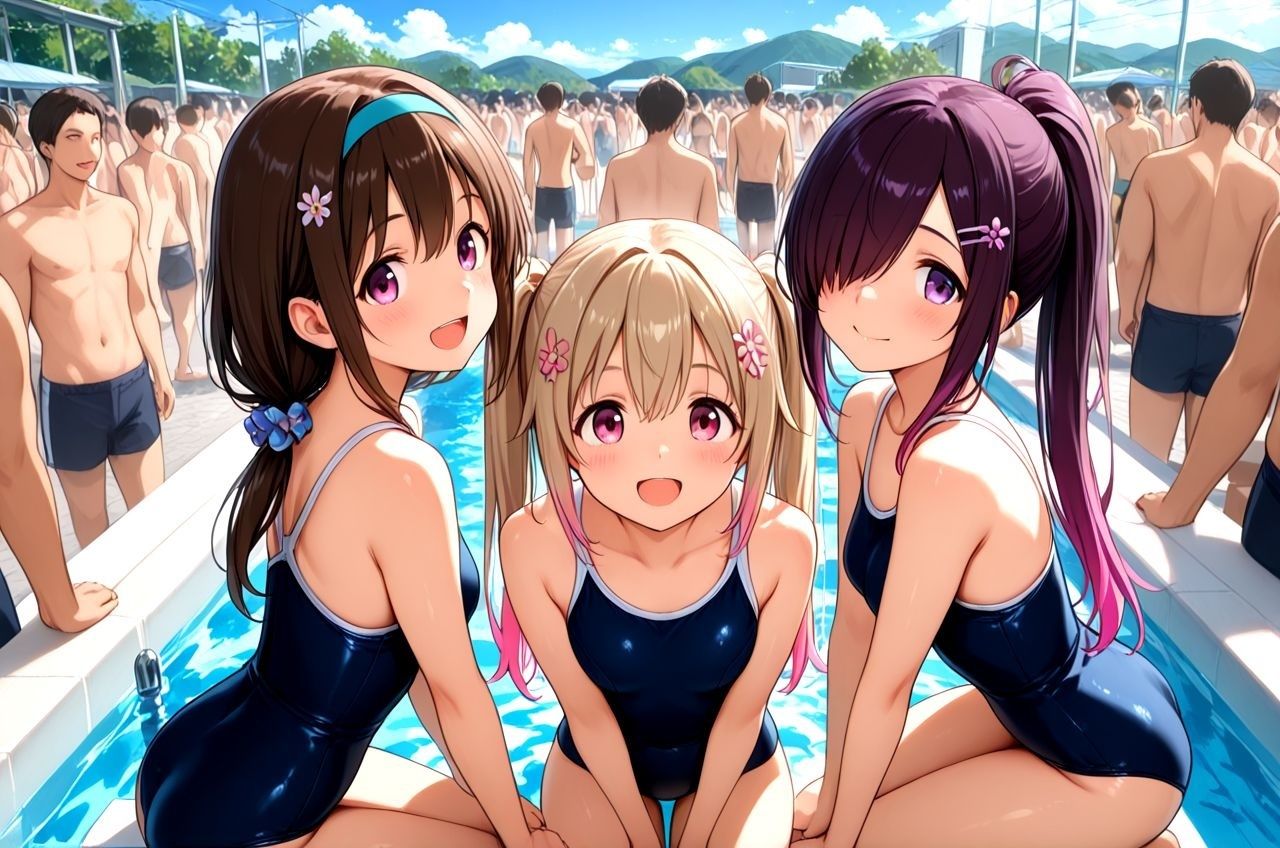 私立未来ヶ丘学園  クラス対抗えっち水泳大会 少子化対策で導入された実技種目が抜き競技すぎる件 画像1