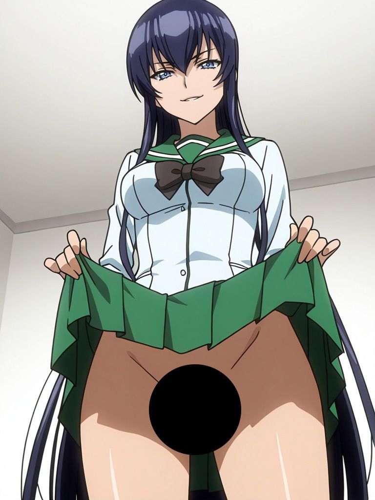 『学●黙示録 HIGH SCHOOL OF THE DEAD』ヒロイン脱がしてみた ムキムキ色黒モブがヤリたい放題 スマホでも見やすい縦型 シチュエーション＆クオリティ厳選済み480枚！ 画像2