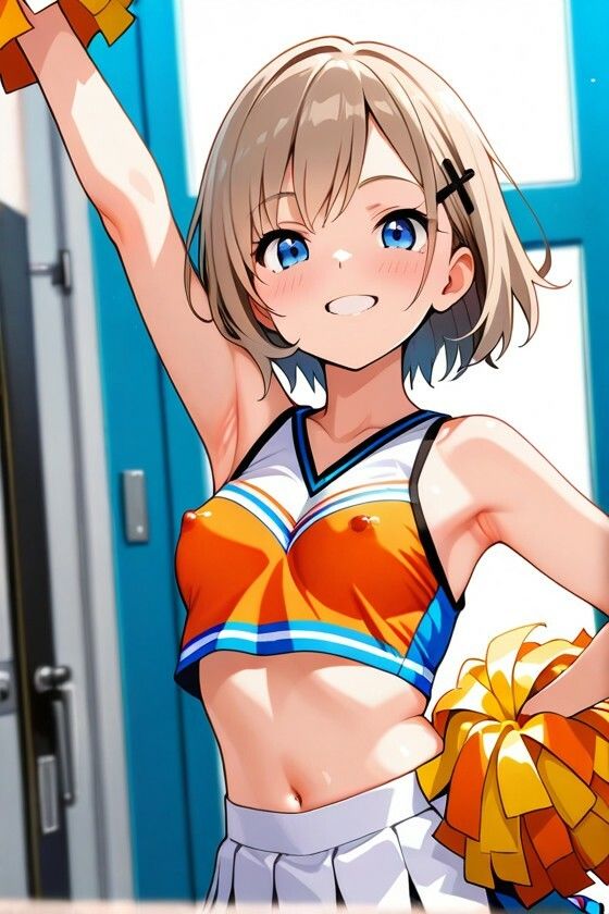 サンプル画像1:チア嬢の柔らかみ   7(美女の中指) [d_709089]