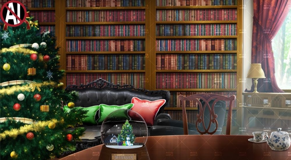 みにくる動く背景素材集『スノードームのあるお部屋』 画像1