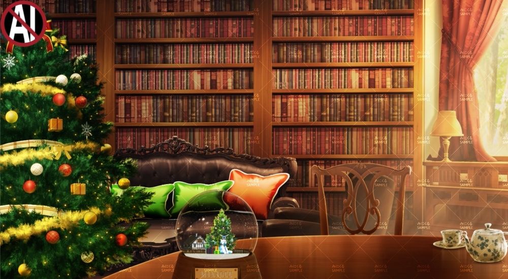 みにくる動く背景素材集『スノードームのあるお部屋』 画像2