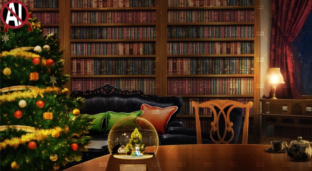 みにくる動く背景素材集『スノードームのあるお部屋』 画像3