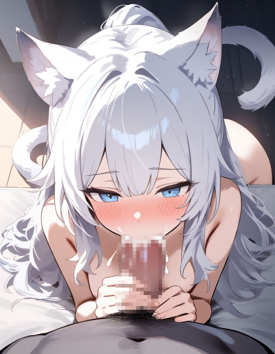 サンプル画像3:宵猫庵絵巻 〜白猫×フェラ編〜(宵猫庵) [d_709357]