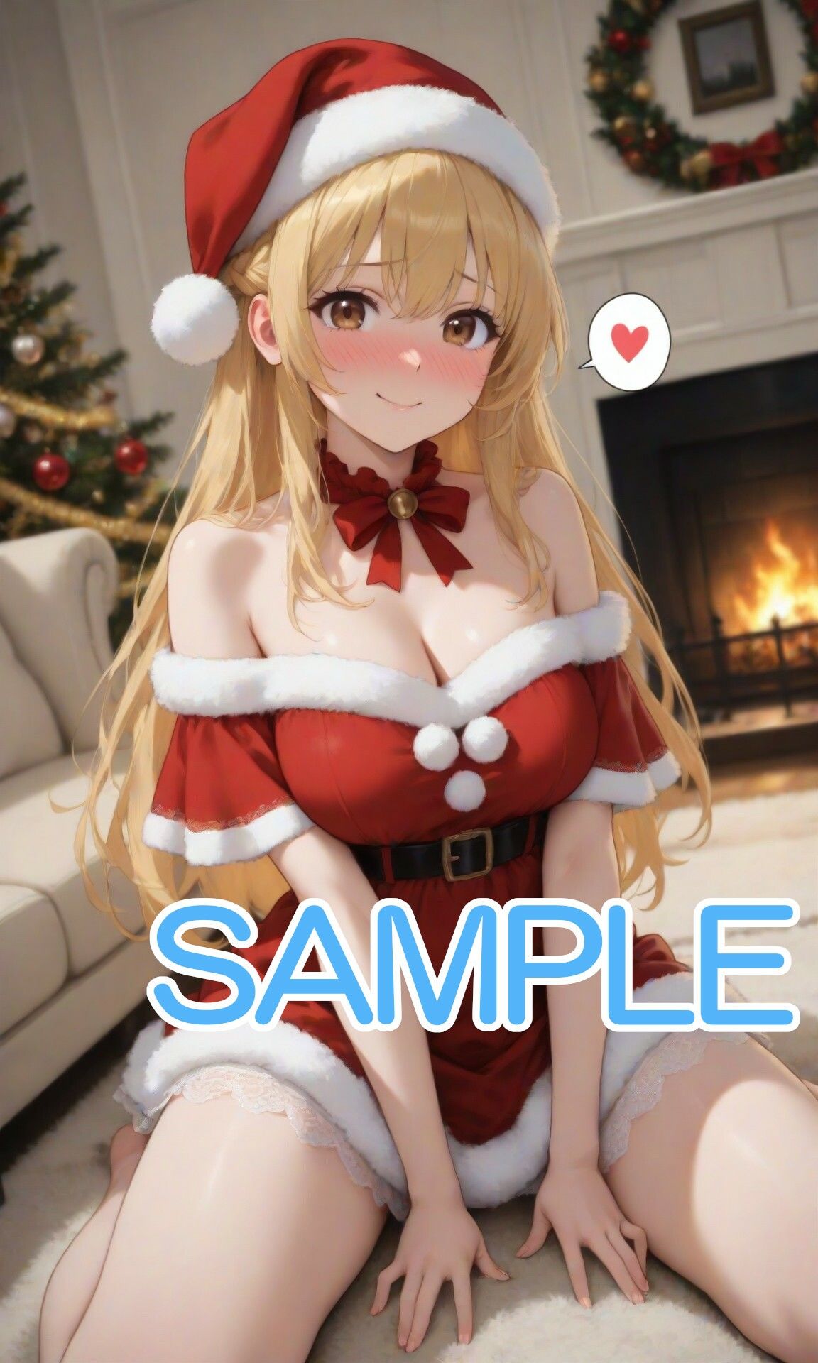 サンプル画像1:サンタな女の子とクリスマスパーティで・・・(へびの皮) [d_709389]