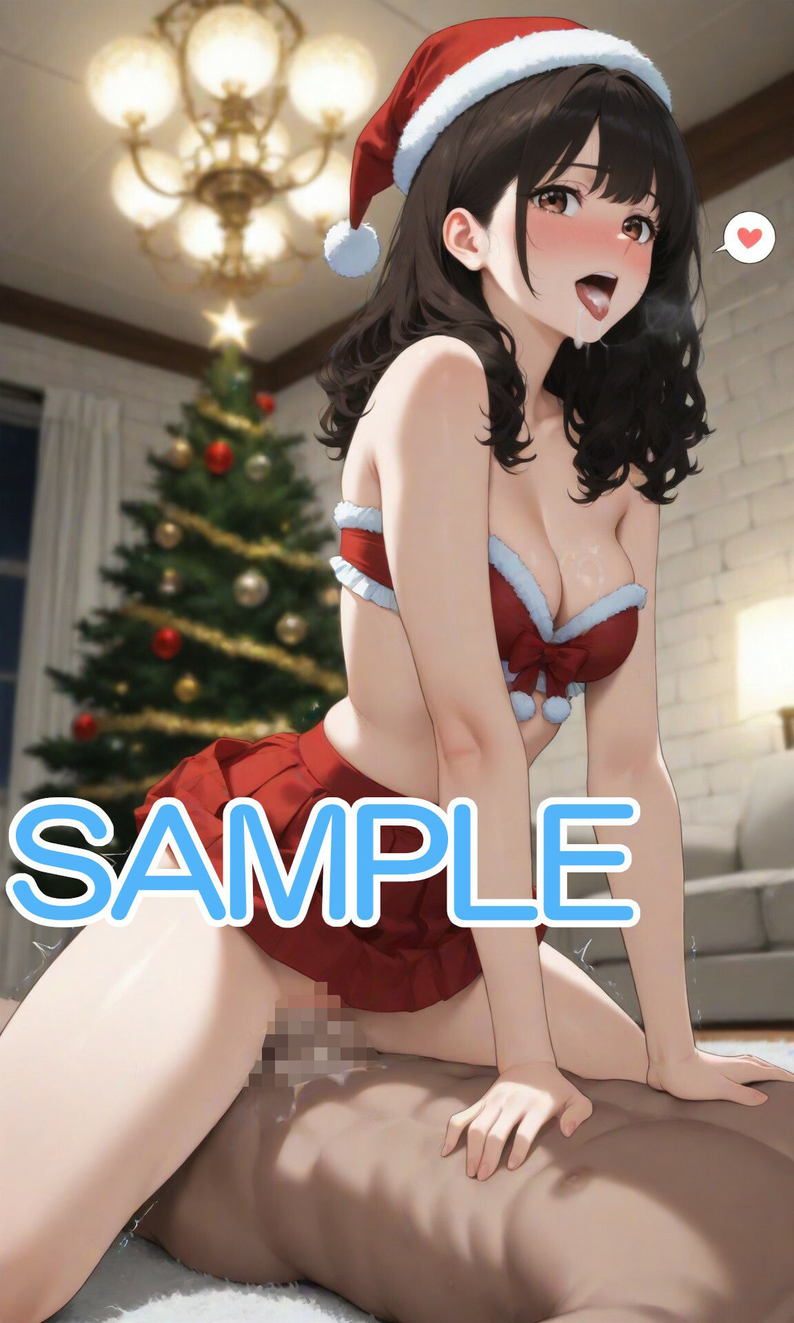 サンプル画像3:サンタな女の子とクリスマスパーティで・・・(へびの皮) [d_709389]