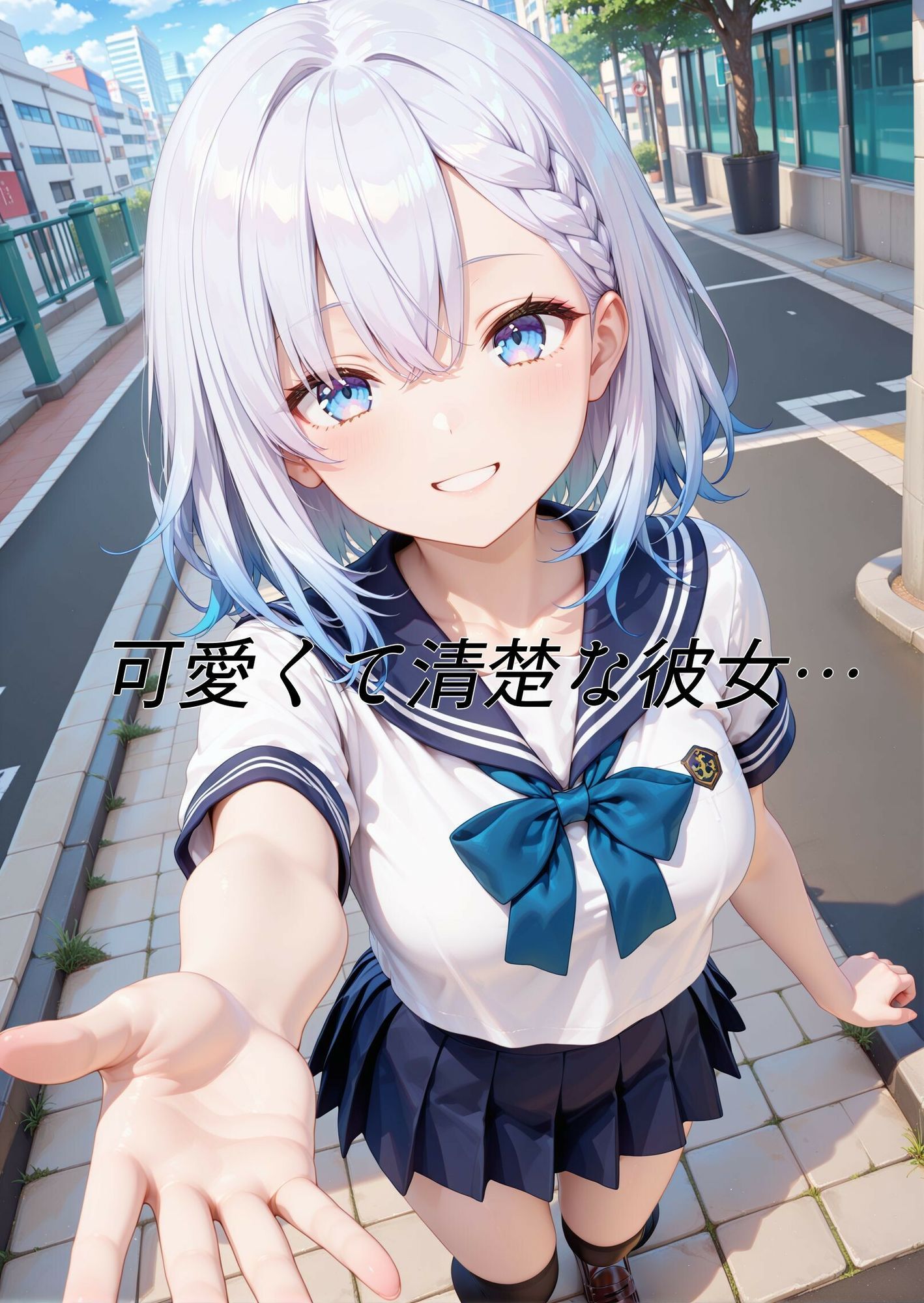 銀髪清楚彼女堕ちる 画像1