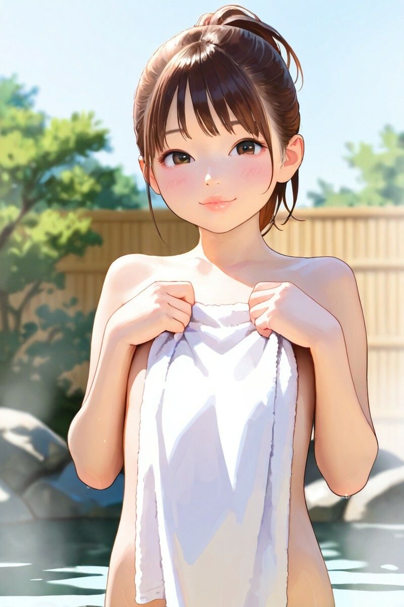 【エロ漫画】つるぺた少女  ×  温泉潜入1