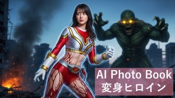 【無料エロ漫画】AI photo book 変身ヒロイン(AI_GravureArt) d_709598