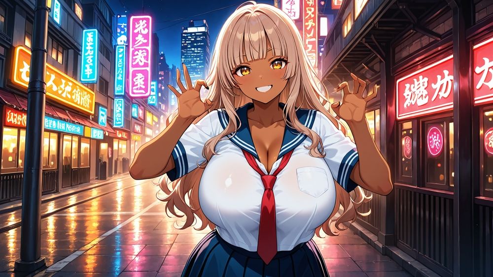 サンプル画像3:爆乳白ギャルと褐色ギャルが同級生宅で誘惑中出し【4K】【FANZA専売】(ギャル△) [d_709647]