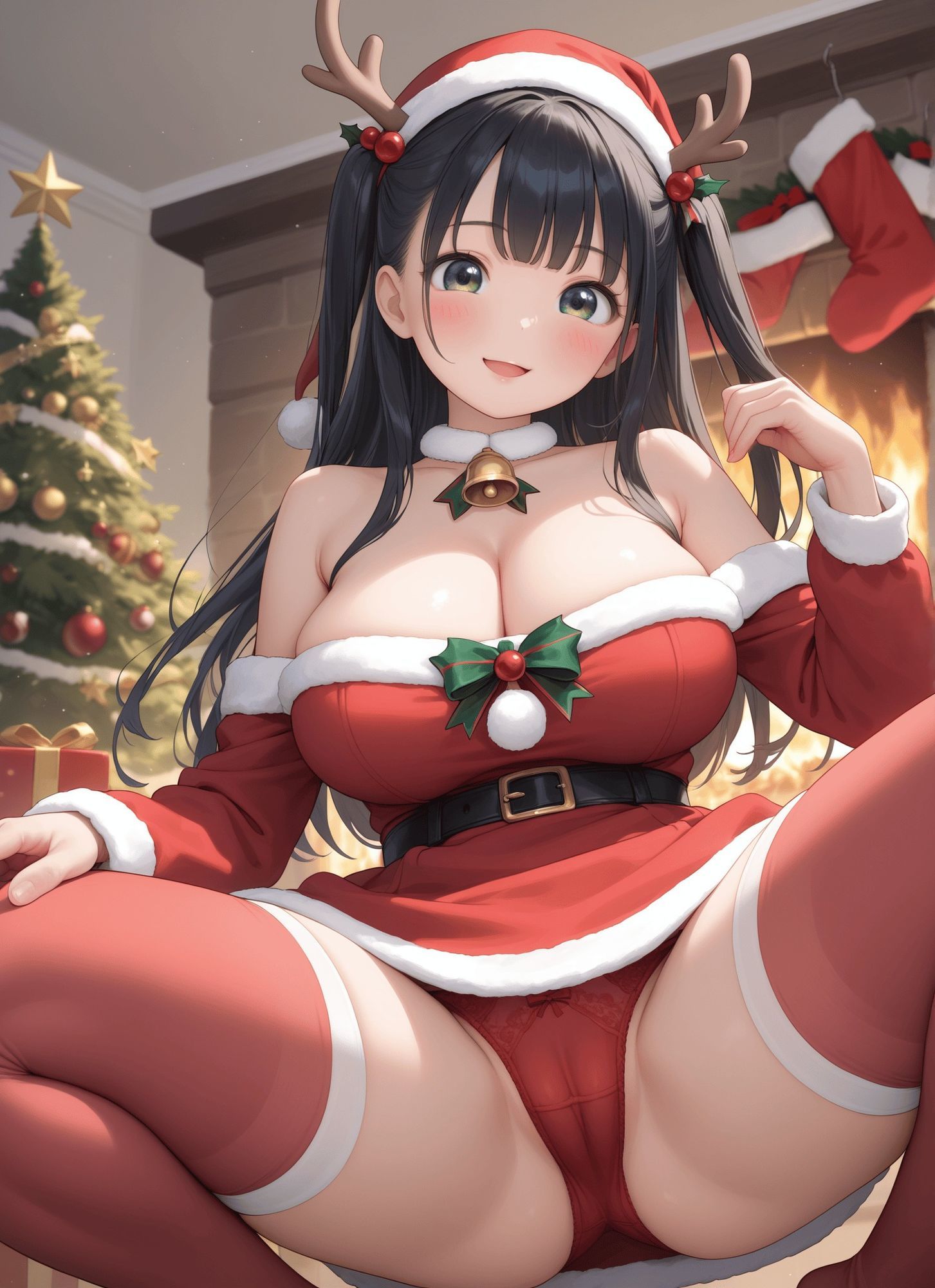 見上げた肩だしサンタパンツ・見上げたエプロンパンツ・見上げたセータースケートパンツ【無料試聴】 29 見上げた肩だしサンタパンツ・見上げたエプロンパンツ・見上げたセータースケートパンツ 画像1