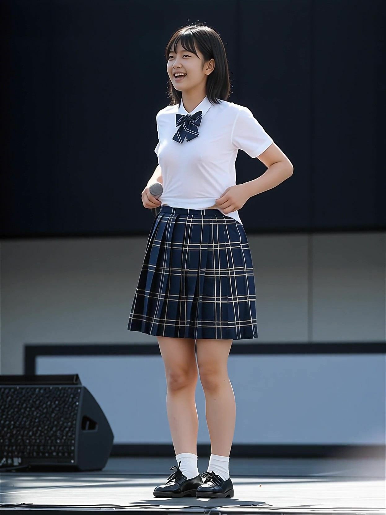 【エロ漫画】駆け出し地下アイドルのおっぱい丸出しライブ動画1