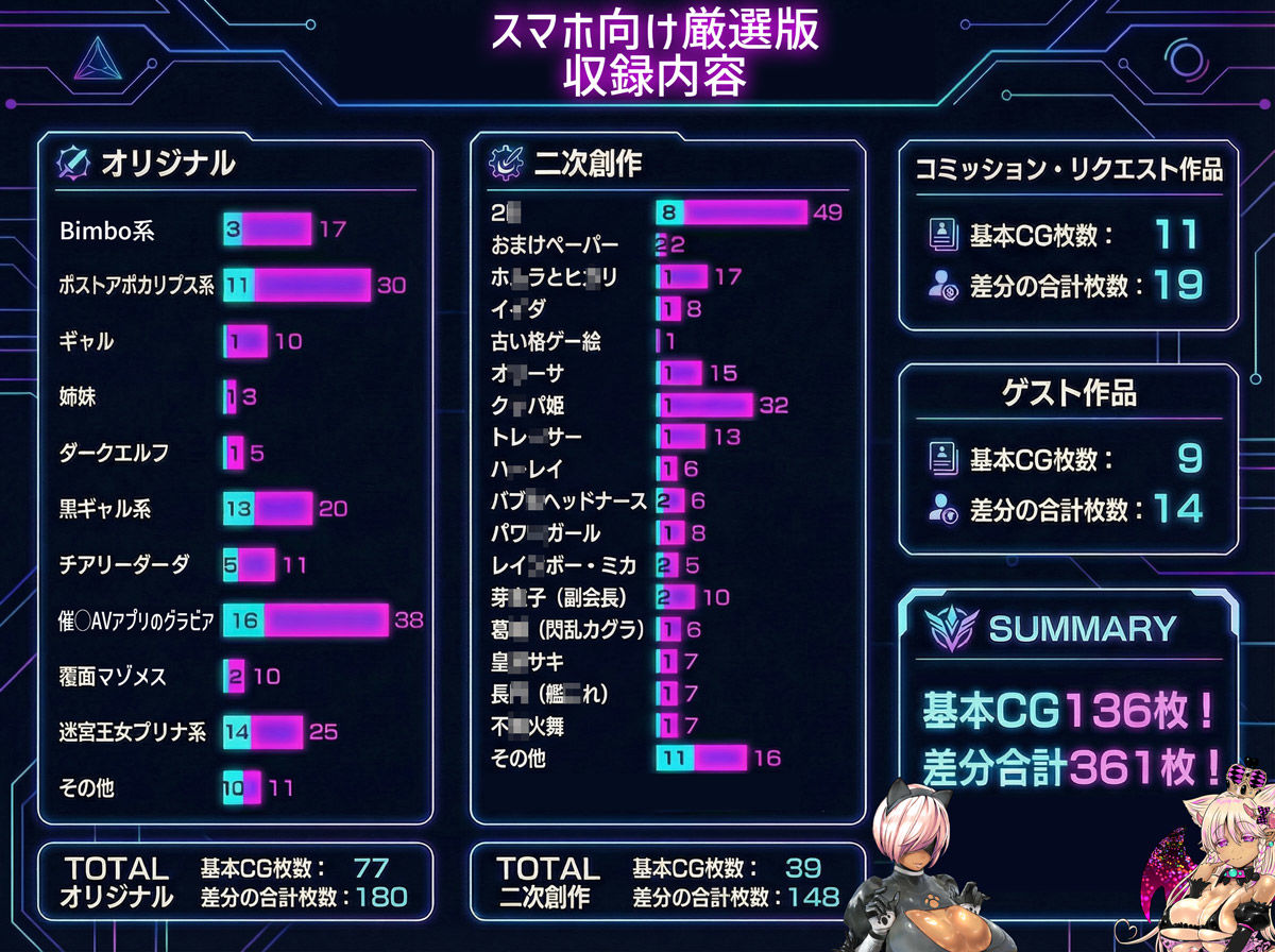 サンプル画像2:アルセノテリス 支援サイト限定CGコレクション 2015-2019: スマホ向け厳選版(アルセノテリス) [d_710266]